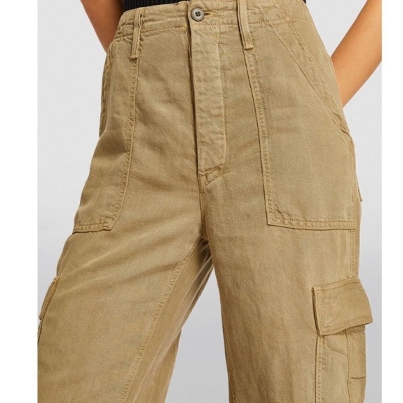 MOTHER The Private Cargo Sneak Jeans Size 32 in Olive Green - Picture 6 of 13